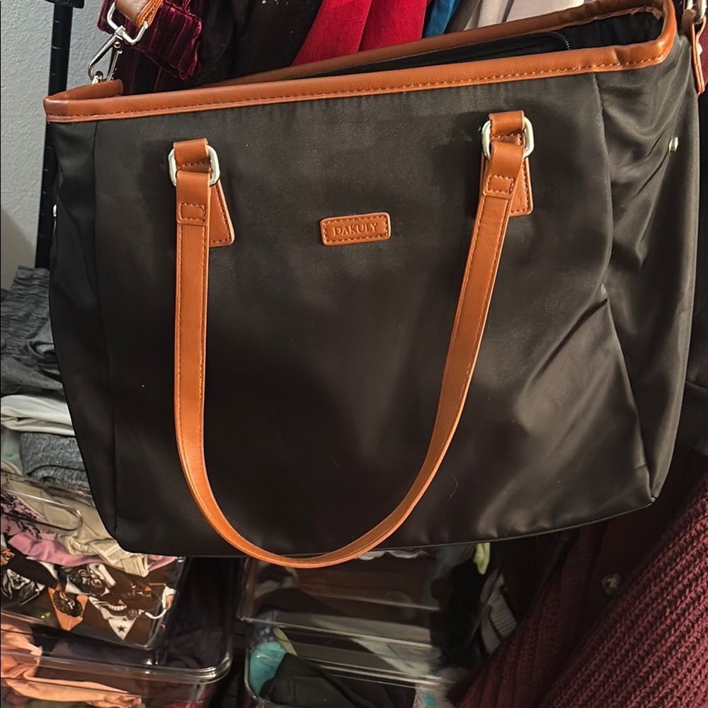 Black Laptop Bag with Durable Material and Spacious Design